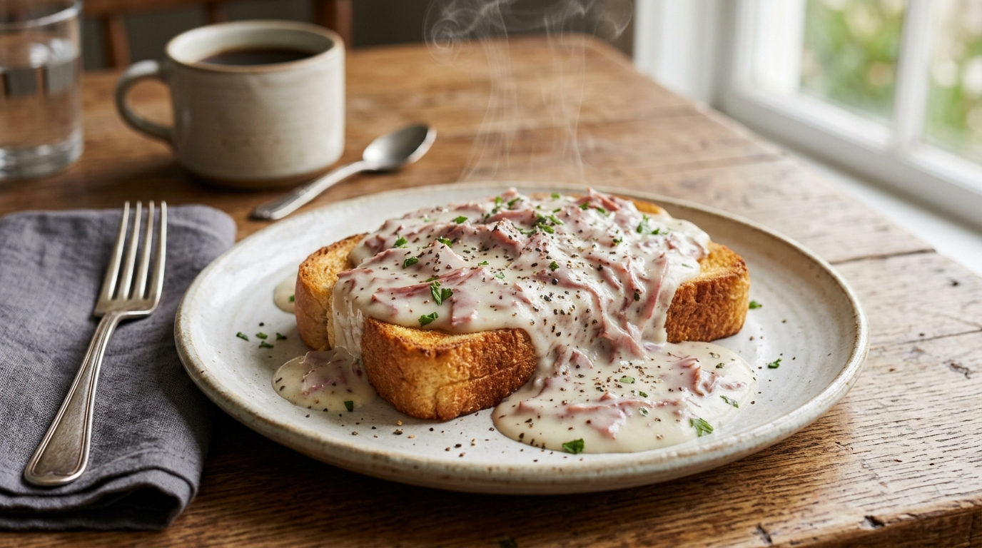 Classic Creamed Chipped Beef on Toast